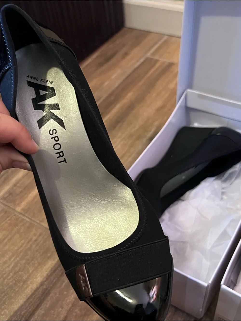AK sport black multi wedges size 7 women’s shoes z10